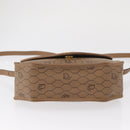 Christian Dior Honeycomb Canvas Hand Bag PVC Leather 2way Beige Gold Auth BA9582-5