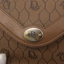 Christian Dior Honeycomb Canvas Hand Bag PVC Leather 2way Beige Gold Auth BA9582-18