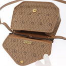 Christian Dior Honeycomb Canvas Hand Bag PVC Leather 2way Beige Gold Auth BA9582-19