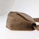 Christian Dior Honeycomb Canvas Hand Bag PVC Leather 2way Beige Gold Auth BA9582-3