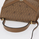 Christian Dior Honeycomb Canvas Hand Bag PVC Leather 2way Beige Gold Auth BA9582-6
