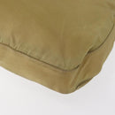 Christian Dior Maris Pearl Shoulder Bag Nylon Beige Silver Auth BA9583-11