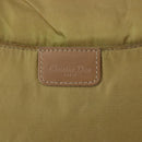 Christian Dior Maris Pearl Shoulder Bag Nylon Beige Silver Auth BA9583-14