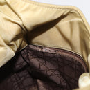 Christian Dior Maris Pearl Shoulder Bag Nylon Beige Silver Auth BA9583-19