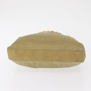 Christian Dior Maris Pearl Shoulder Bag Nylon Beige Silver Auth BA9583-9