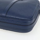 GUCCI Hand Bag PVC 2way Navy Gold 344357 Auth BA9587-9