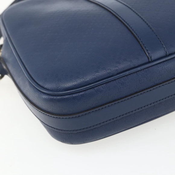 GUCCI Hand Bag PVC 2way Navy Gold 344357 Auth BA9587