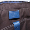 GUCCI Hand Bag PVC 2way Navy Gold 344357 Auth BA9587-19