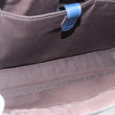 GUCCI Hand Bag PVC 2way Navy Gold 344357 Auth BA9587-11