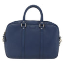 GUCCI Hand Bag PVC 2way Navy Gold 344357 Auth BA9587-13