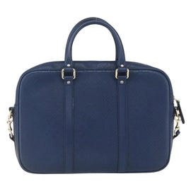 GUCCI Hand Bag PVC 2way Navy Gold 344357 Auth BA9587 - 0