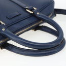 GUCCI Hand Bag PVC 2way Navy Gold 344357 Auth BA9587-7