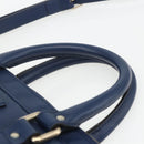 GUCCI Hand Bag PVC 2way Navy Gold 344357 Auth BA9587-14