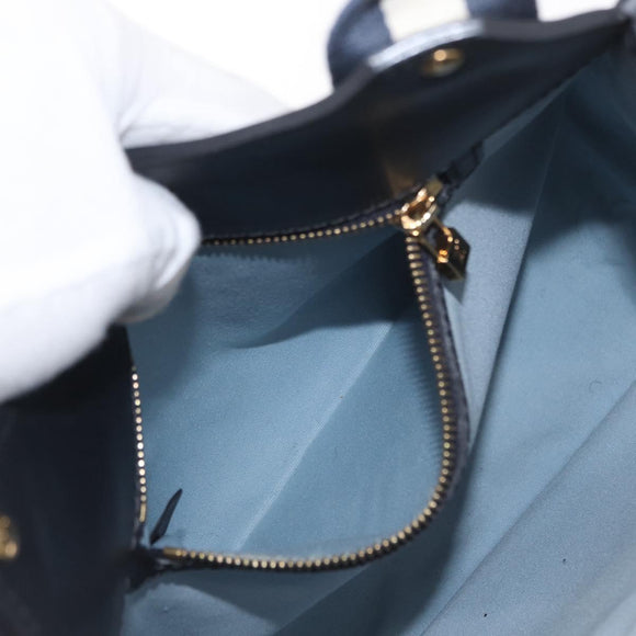 LOUIS VUITTON Monogram Mini Sac Catline Tote Bag Navy M92325 LV Auth BA9588