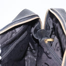 CHANEL Wild Stitch Hand Bag Leather Black Gold CC Auth BA9589-20