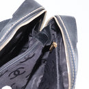 CHANEL Wild Stitch Hand Bag Leather Black Gold CC Auth BA9589-21