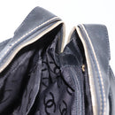CHANEL Wild Stitch Hand Bag Leather Black Gold CC Auth BA9589-23
