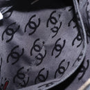 CHANEL Wild Stitch Hand Bag Leather Black Gold CC Auth BA9589-26