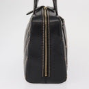 CHANEL Wild Stitch Hand Bag Leather Black Gold CC Auth BA9589-3
