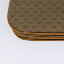 GUCCI Micro GG Supreme Shoulder Bag PVC Brown Gold Auth BA959-12