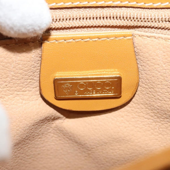 GUCCI Micro GG Supreme Shoulder Bag PVC Brown Gold Auth BA959