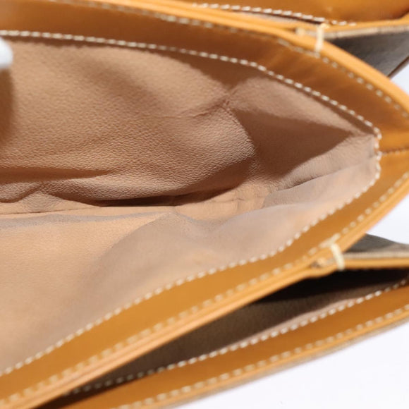 GUCCI Micro GG Supreme Shoulder Bag PVC Brown Gold Auth BA959