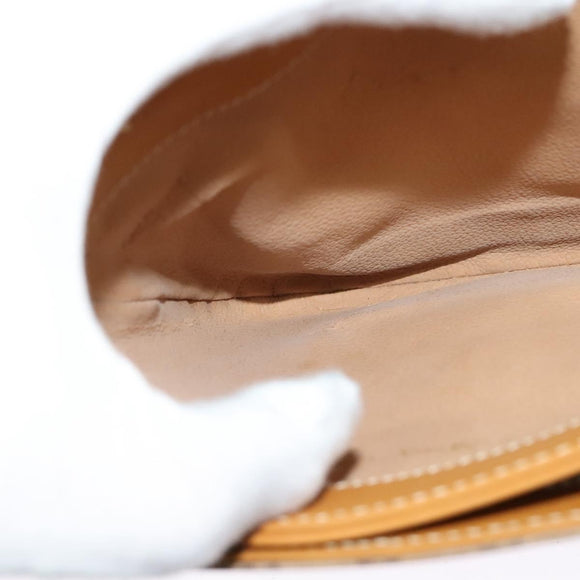 GUCCI Micro GG Supreme Shoulder Bag PVC Brown Gold Auth BA959