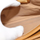 GUCCI Micro GG Supreme Shoulder Bag PVC Brown Gold Auth BA959-22