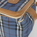 Burberrys Nova Check Shoulder Bag PVC Blue Gold Auth BA9593-10