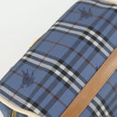 Burberrys Nova Check Shoulder Bag PVC Blue Gold Auth BA9593-6