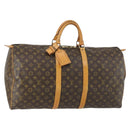 LOUIS VUITTON Monogram Keepall 55 Boston Bag M41424 LV Auth BA9594-1