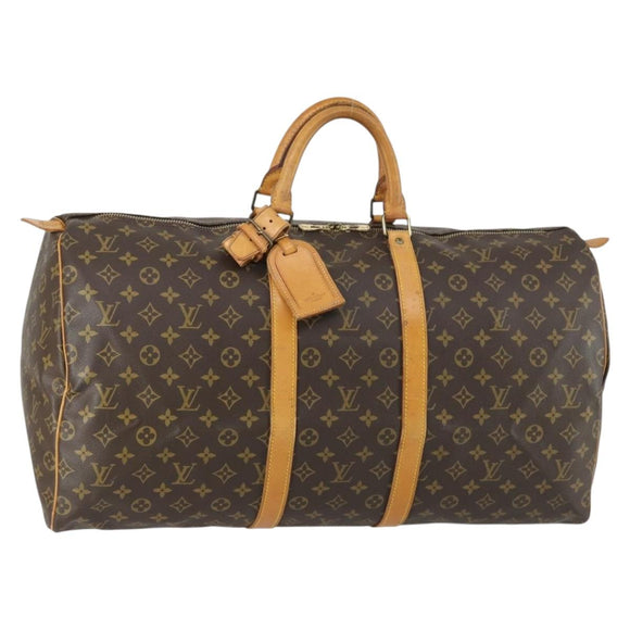 LOUIS VUITTON Monogram Keepall 55 Boston Bag M41424 LV Auth BA9594