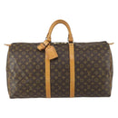 LOUIS VUITTON Monogram Keepall 55 Boston Bag M41424 LV Auth BA9594-13