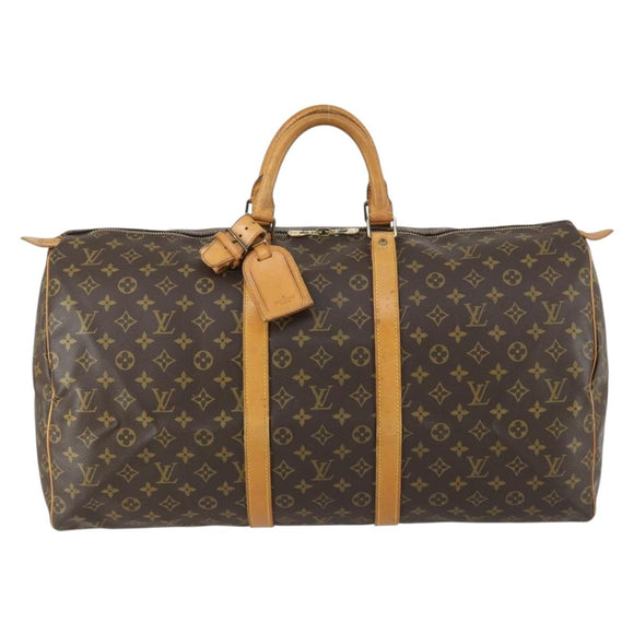 LOUIS VUITTON Monogram Keepall 55 Boston Bag M41424 LV Auth BA9594