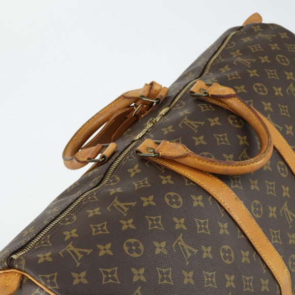 LOUIS VUITTON Monogram Keepall 55 Boston Bag M41424 LV Auth BA9594