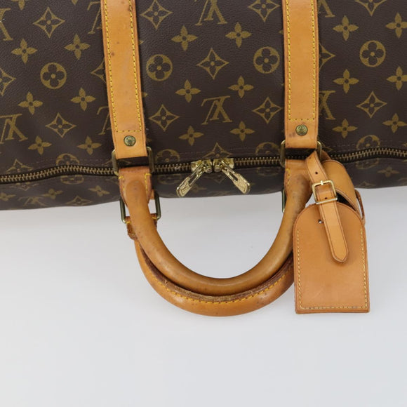 LOUIS VUITTON Monogram Keepall 55 Boston Bag M41424 LV Auth BA9594