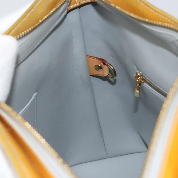 LOUIS VUITTON Monogram Vernis Houston Hand Bag Gris M91053 LV Auth BA9595