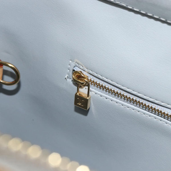 LOUIS VUITTON Monogram Vernis Houston Hand Bag Gris M91053 LV Auth BA9595