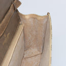 GUCCI GG Supreme Web Sherry Line Shoulder Bag PVC Beige Gold Auth BA9596-19