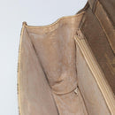 GUCCI GG Supreme Web Sherry Line Shoulder Bag PVC Beige Gold Auth BA9596-20
