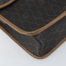 Christian Dior Honeycomb Canvas Shoulder Bag PVC Black Gold Auth BA9598-11