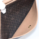 Christian Dior Honeycomb Canvas Shoulder Bag PVC Black Gold Auth BA9598-23