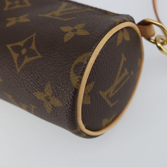 LOUIS VUITTON Monogram Papillon Pouch LV Auth BA9606