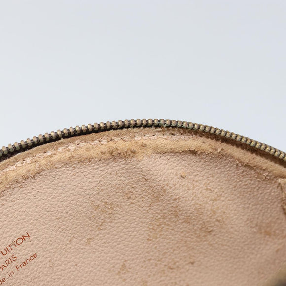 LOUIS VUITTON Monogram Trousse Demi Ronde Cosmetic Pouch M47520 LV Auth BA9609