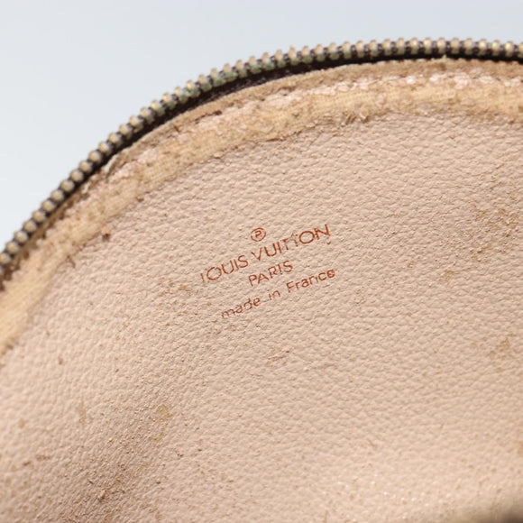 LOUIS VUITTON Monogram Trousse Demi Ronde Cosmetic Pouch M47520 LV Auth BA9609