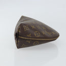 LOUIS VUITTON Monogram Trousse Demi Ronde Cosmetic Pouch M47520 LV Auth BA9609-4