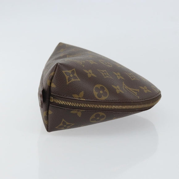 LOUIS VUITTON Monogram Trousse Demi Ronde Cosmetic Pouch M47520 LV Auth BA9609