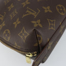 LOUIS VUITTON Monogram Trousse Demi Ronde Cosmetic Pouch M47520 LV Auth BA9609-9