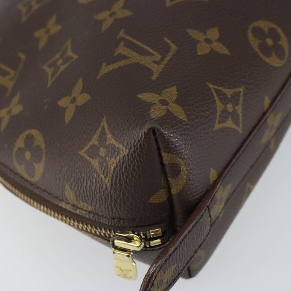 LOUIS VUITTON Monogram Trousse Demi Ronde Cosmetic Pouch M47520 LV Auth BA9609
