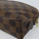LOUIS VUITTON Damier Ebene Pochette Cosmetic PM Pouch N47516 LV Auth BA9612-15